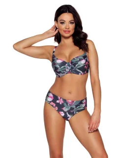 Dámska plavková podprsenka SK-167 Tmavomodrá s kvetmi - Ava