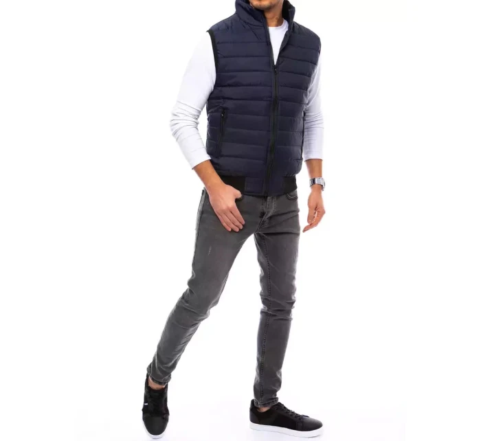 Pánská prošívaná tmavě modrá vesta Dstreet model 21964336 - FashionStreet Pánská prošívaná tmavě modrá vesta Dstreet model 21964336 - FashionStreet