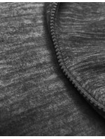 Grafitová melanžová fleecová mikina na zips (2310)