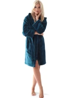 Dámsky župan s kapucňou Siena 3356 3/4 Petrol - Vestis
