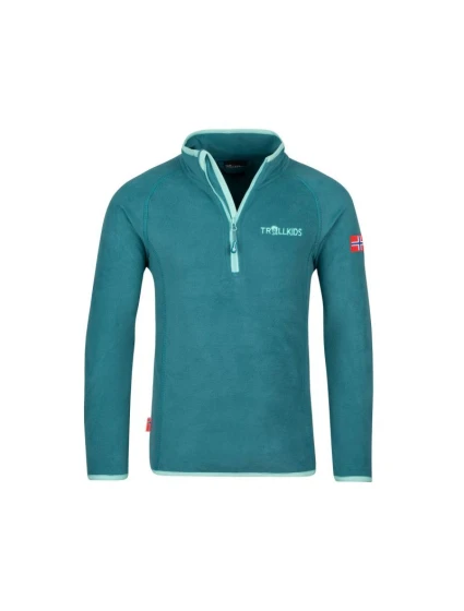 Fleecová mikina pro se zipem Kids Half Zip zelená model 21363896 - Trollkids
