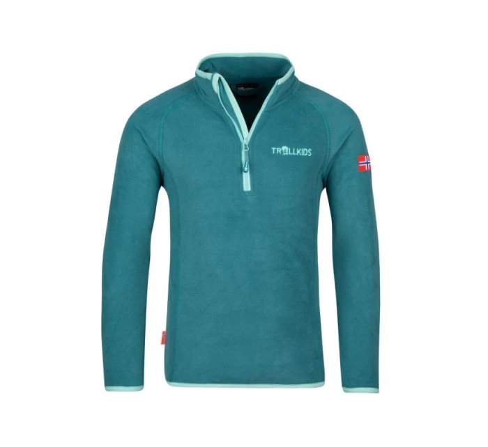 Fleecová mikina pro se zipem Kids Half Zip zelená model 21363896 - Trollkids