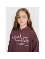 Dívčí mikina oversize s kapucí model 21815691 - 4F Dívčí mikina oversize s kapucí model 21815691 - 4F