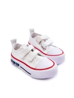 Dětské látkové tenisky se suchým zipem BIG STAR model 21594950 Bílá - Big Star Shoes
