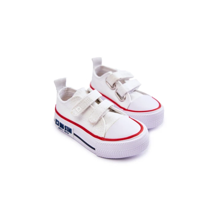 Dětské látkové tenisky se suchým zipem BIG STAR model 21594950 Bílá - Big Star Shoes