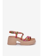 Skórzane Sandały Damskie Maciejka 06990-39 Multikolor