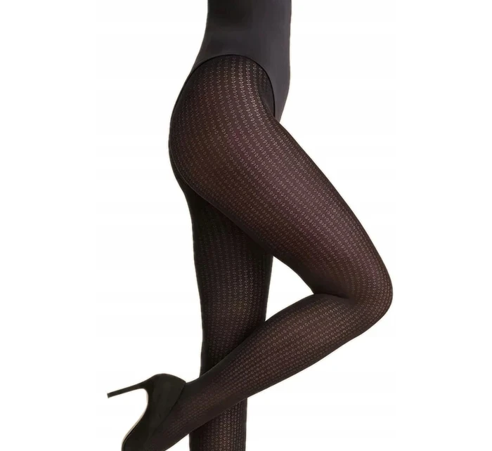 Dámske pančuchové nohavice Celest Code 1217 Black Pattern - Gabriella