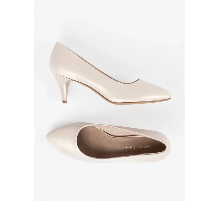 Zajímavé lodičky Jasnobeżowy dámské na jehlovém podpatku Zajímavé lodičky Jasnobeżowy dámské na jehlovém podpatku