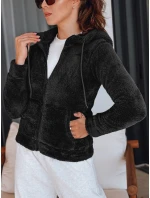 Dámska mikina s kapucňou čierna FashionStreet BY1556