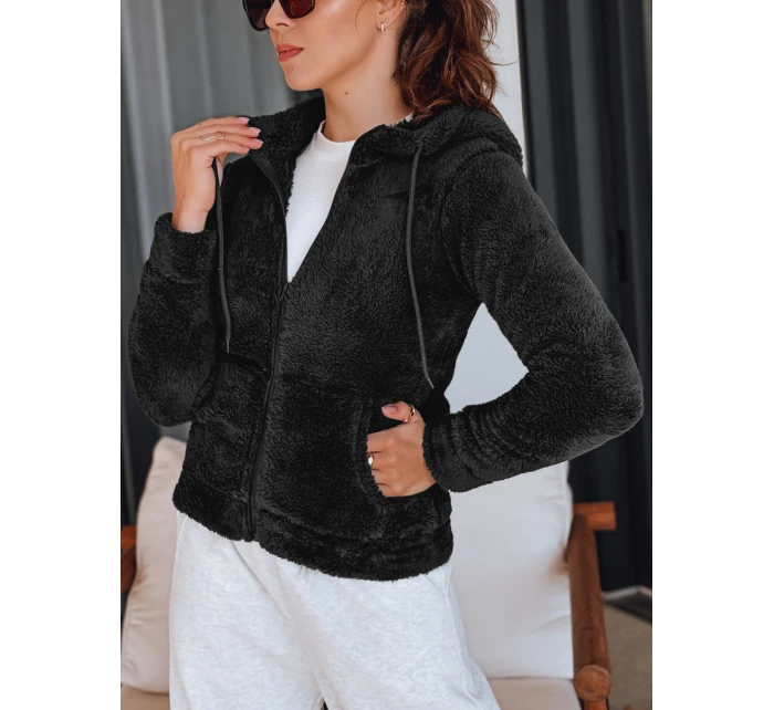 Dámska mikina s kapucňou čierna FashionStreet BY1556