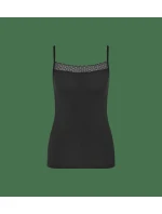 Feel of Modal Spaghetti Top - BLACK - TRIUMPH BLACK - TRIUMPH