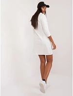 Dámské teplákové mini šaty v barvě ecru model 20298577 - Factory Price Dámské teplákové mini šaty v barvě ecru model 20298577 - Factory Price