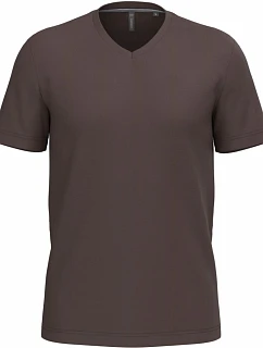 K 357 Pánské tričko s výstřihem do V model 22507605 chocolate - Kariban