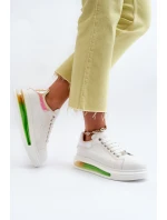 Sneakersy Damskie Skórzane GOE NN2N4029 Białe