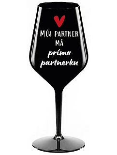 MÁ PRIMA KU černá nerozbitná sklenice na víno 470 ml model 22167949 - Giftela