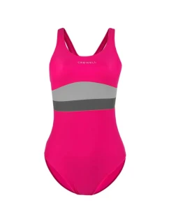 Dámske jednodielne plavky Katie Dark Pink with Grey - Crowell