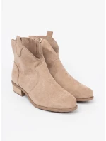 Krásne hnedé členkové topánky pre ženy Obcas