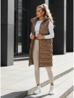 dámská prošívaná vesta v barvě camel Dstreet model 21970173 - FashionStreet dámská prošívaná vesta v barvě camel Dstreet model 21970173 - FashionStreet