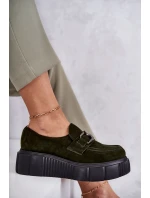 Modne Zamszowe Półbuty Na Platformie Khaki Lemar Marsol Modne Zamszowe Półbuty Na Platformie Khaki Lemar Marsol