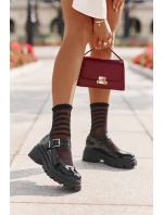 Dámské Polobotky S Přezkou Černé model 21671106 - Boto