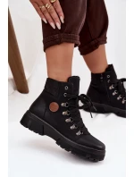 Ocieplane Trapery Damskie Na Platformie Czarne Zaraine Ocieplane Trapery Damskie Na Platformie Czarne Zaraine