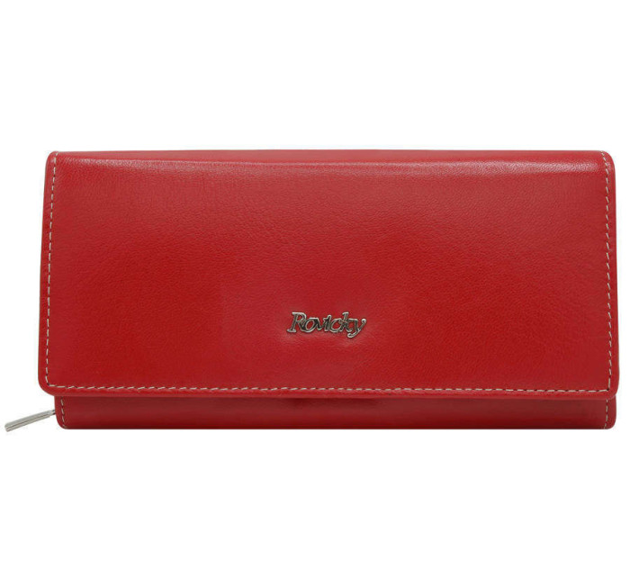 Dámska kožená peňaženka R-RD-12-GCL Červená - Rovicky