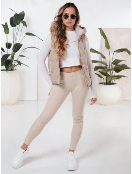 Dámské legíny béžové kalhoty Dstreet model 21991591 - FashionStreet Dámské legíny béžové kalhoty Dstreet model 21991591 - FashionStreet