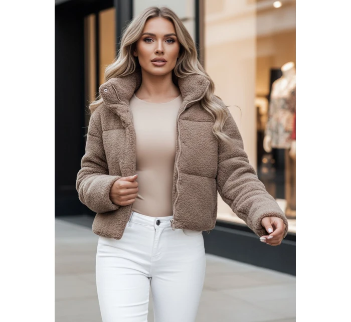 Dámska zimná bunda krátka alpaka CELESTIAL camel FashionStreet TY4482z Dámska zimná bunda krátka alpaka CELESTIAL camel FashionStreet TY4482z