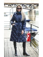 DŁUGA KURTKA PUCHOWA DAMSKA GRANATOWA model 21244364 - Ann Gissy