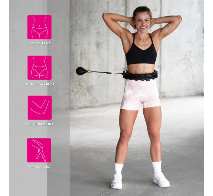 HMS HHW01 obruč s výstupkami a závažiami čierna HMS HHW01 obruč s výstupkami a závažiami čierna