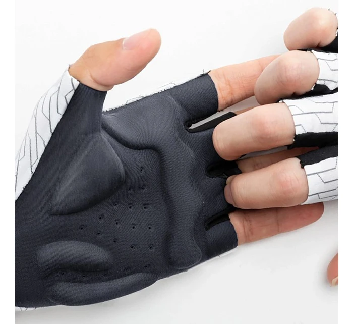 Rockbros MTB cyklistické rukavice veľkosť: S - bielo-čierne