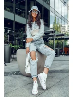 Dámské vysoké textilní tenisky na platformě Big Star model 21608464 Bílá - Big Star Shoes Dámské vysoké textilní tenisky na platformě Big Star model 21608464 Bílá - Big Star Shoes