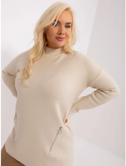 Sweter PM SW model 18949260 jasny beżowy - FPrice Sweter PM SW model 18949260 jasny beżowy - FPrice