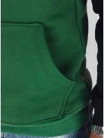 Pánska základná mikina s kapucňou zelená FashionStreet BX5895