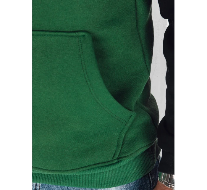 Pánska základná mikina s kapucňou zelená FashionStreet BX5895