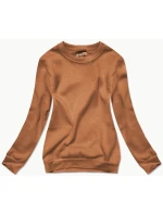 Dámska mikina toffi so sťahovacím lemom (W01-157)