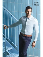 Men Košile s dlouhým rukávem night blue model 22499710 - NEOBLU Men Košile s dlouhým rukávem night blue model 22499710 - NEOBLU