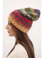 Čiapka s fleecom Krystyna K207 neónovo zelená + oranžová