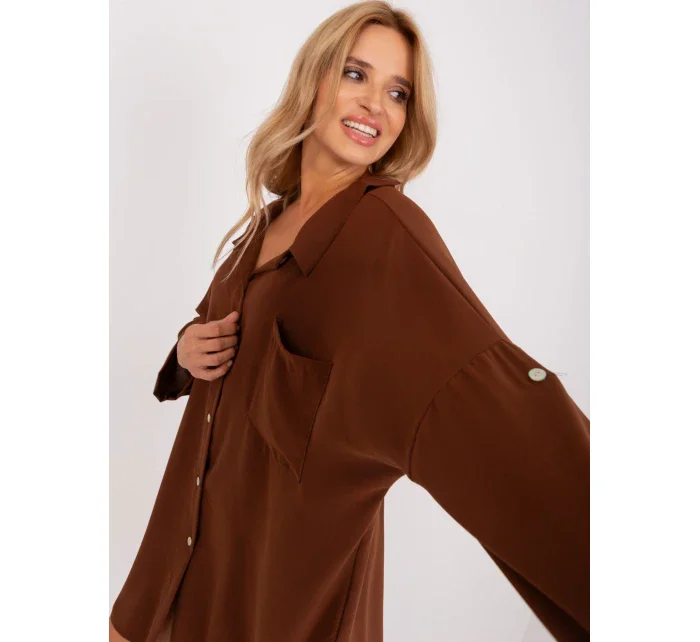 Šaty DHJ SK 13938.02P hnedá