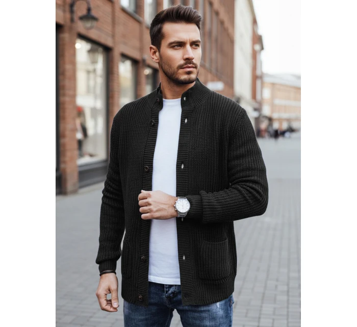 Pánsky sveter čierny FashionStreet WX2347