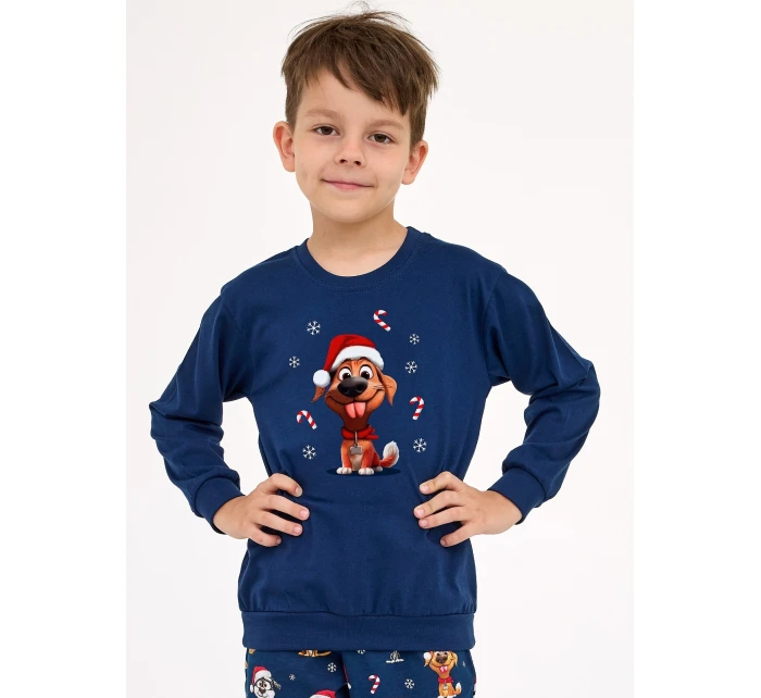 Young Boy pyžamo model 21413594 Dog long/r Christmas 134164 - Cornette