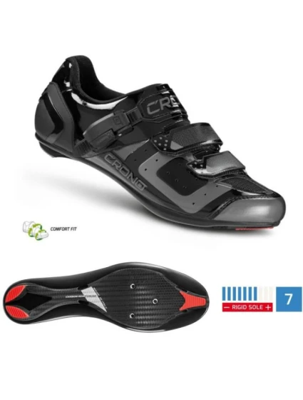 CRONO cestná obuv CR-3 black 43 nylon