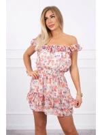 Zavinovacie šaty s ecru pásom