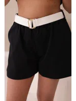 Súprava s potlačou nová punto blúzka + šortky čierna