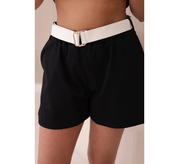 Súprava s potlačou nová punto blúzka + šortky čierna