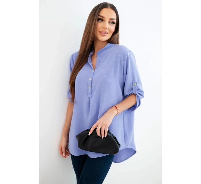 Halenka s delším zadním dílem světle fialová