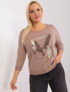 Bluzka RV BZ model 19143227 ciemny bezowy - FPrice