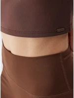 Dámsky recyklovaný top na jogu 4F - hnedý