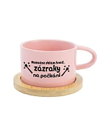 I CAN'T DO ANYMORE, I CAN'T WAIT - ružový pohár na makrónky 200 ml