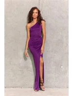 Dámské společenské šaty tmavě fialová  Roco Fashion model 18497195 - FLIKE